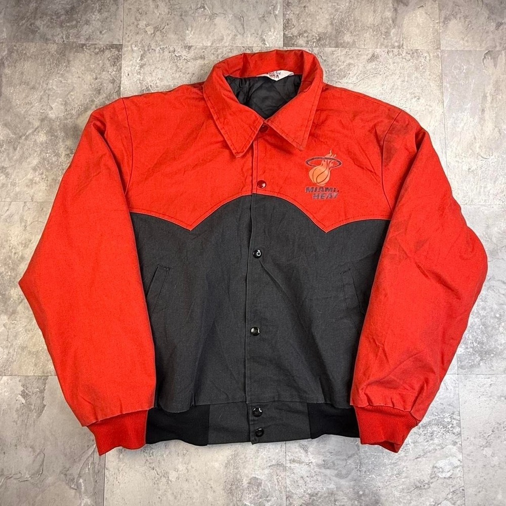 Vintage Miami Heat made in usa bomber jacket
